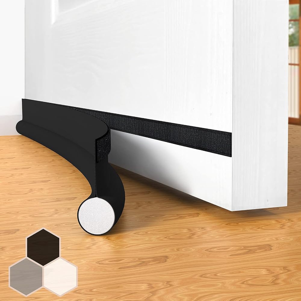 HIZH Draft Excluder for Doors 37 inch One Sided Under Door Draft Stopper