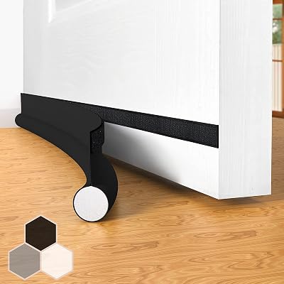 HIZH Draft Excluder for Doors 37 inch One Sided Under Door Draft Stopper