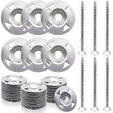 200 Pcs Foam Board Fasteners Kit Washers for Insulation Foam Board Panels 100Pcs 1-1/8 Inch Galvanized Steel Washer and 100Pcs Screws for Fixing Fastening and Supporting Hardware Set for Foam Board