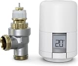Hive Radiator Control Head and Body White – Smart TRV Valve, App Compatible