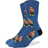 Good Luck Sock Men's Tyson Punch-Out Socks, Adult, Shoe Size 7-12