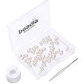 BEADIA Natural Pearl Beads Rice 4-5mm White Freshwater Cultured Loose Gemstone Beads for DIY Jewelry Making 13.8''/Strand HQ