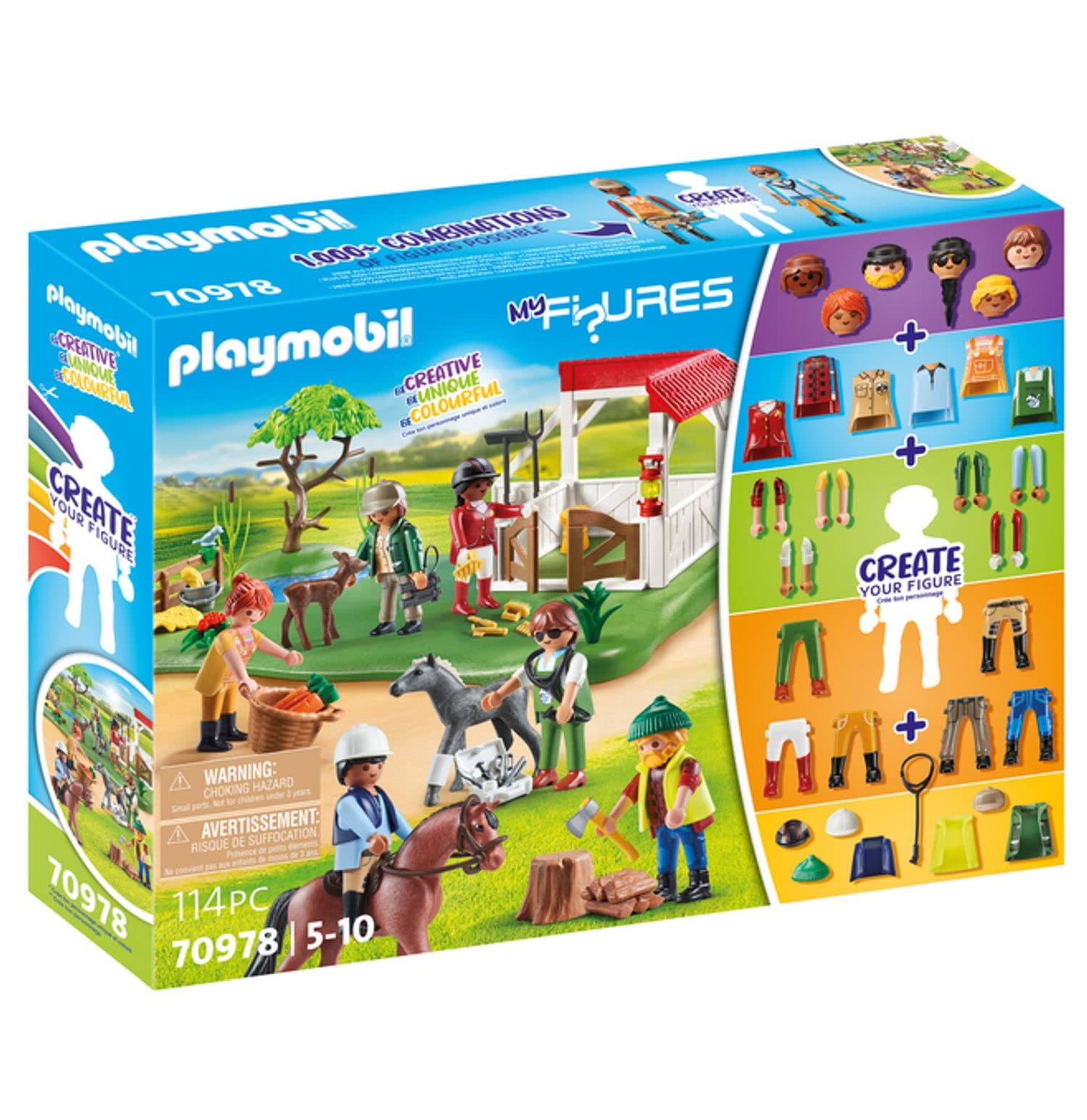 Playmobil 70978 My Figures: Horse Ranch, Collectable mix and match Figures, Fun Imaginative Role Play, PlaySets Suitable for Children Ages 4+