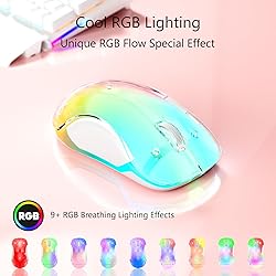 memzuoix 2.4G LED Wireless Mouse, Rechargeable
