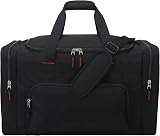 ZYZY Sport Holdall Duffle Bag 55L Gym Bag with Shoulder Strap Black 55L