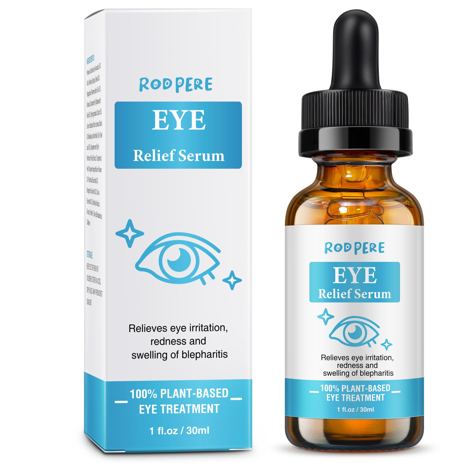 Eye Treatment Serum, Chalazion & Blepharitis Remover With Avocado Oil, Buckthorn Oil For Eyelid, 30ML Tea Tree & Caffeine Eye Serum For Redness, Puffiness, Eye Relief.