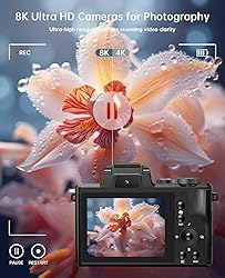 8K Digital Cameras for Photography - Autofocus 88MP