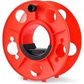 Amazon Basics Extension Cord Reel, 150-foot Capacity for 16/3 SJT Cord, Impact-Resistant, Orange