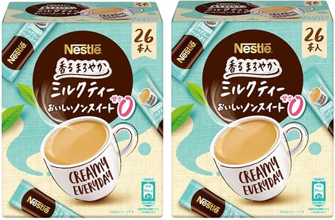 Amazon ネスレ 香るまろやか ミルクティー ノンスイート 26p 2箱 粉末 ネスカフェ Ccm 紅茶 通販