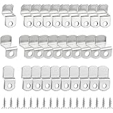 ZIUZI 120Pcs 1/2", 1/4", 1/8" Offset Canvas Clips with 120Pcs Screws | 3 Common Assorted Sizes (40 Pcs Each) Picture Frame Hardware for Picture Framing
