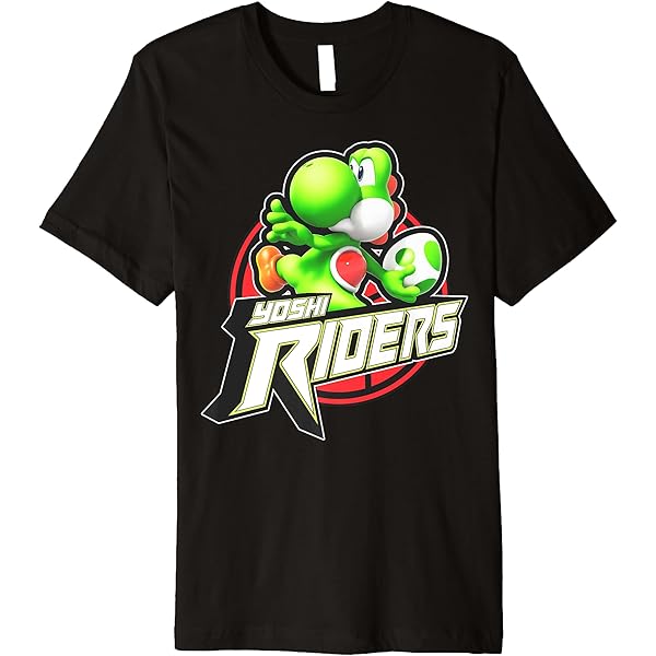 Amazon.com: Super Mario Yoshi Ride Group Mashup Premium T