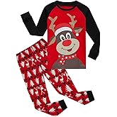 Little bety Boys Christmas Pajamas Toddler Boys Cotton Long Sleeve Pjs Kids Holiday Sleepwear Sets 18months-18years