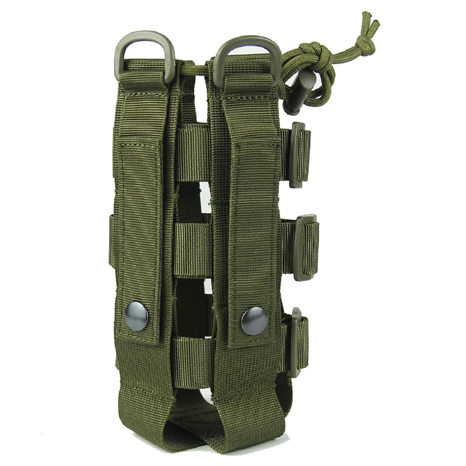 Azarxis Tactical Water Bottle Pouch, Molle Bottle Holder Holster Hydration Carrier Bag with Adjustable Drawstring Open Top for Military Vest Backpack Outdoor Cycling Hiking Camping Running (Green) โ image 1
