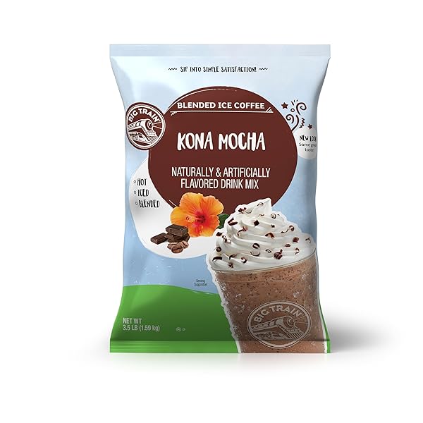 BIG TRAIN KONA MOCHA BLENDED ICE COFFEE BEVERAGE...