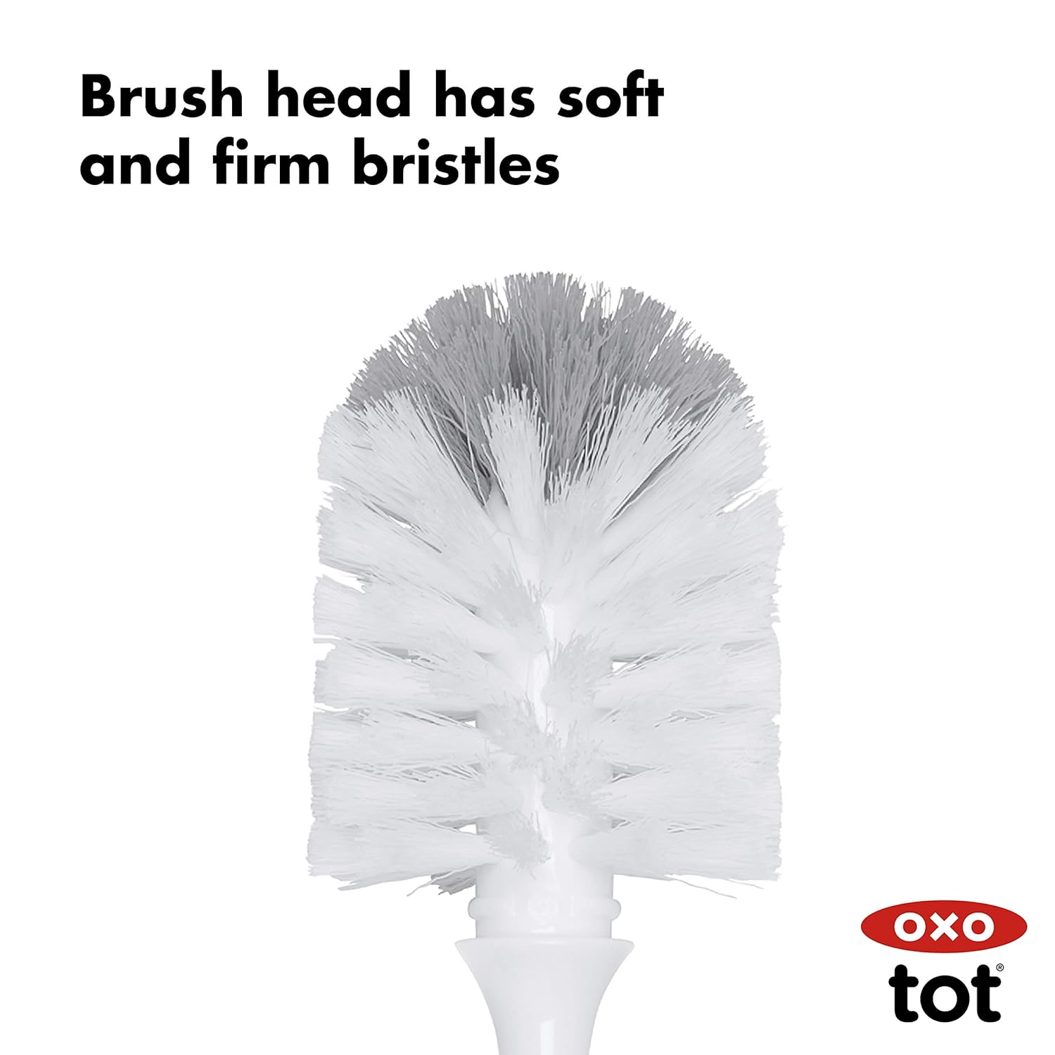 OXO Tot Bottle Brush with Nipple Cleaner and Stand, Gray : Baby