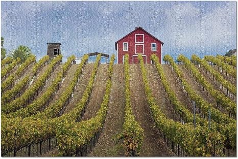 ACCYT HD Healdsburg Kalifornien - Rotes Bauernhaus auf einem