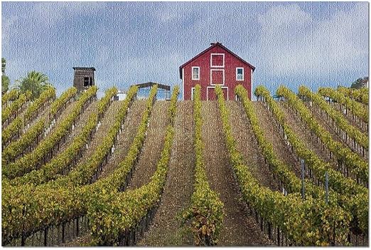 ACCYT HD Healdsburg Kalifornien - Rotes Bauernhaus auf einem