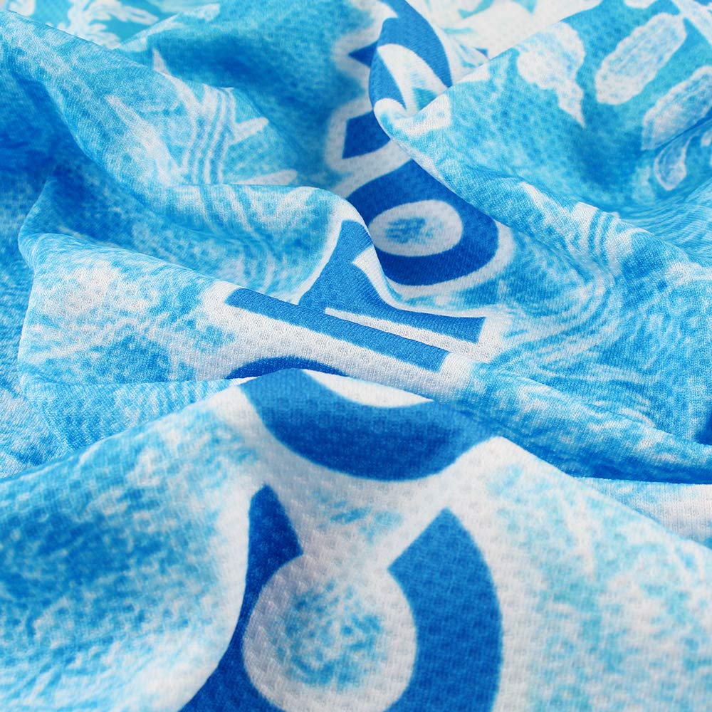 btcus4 Cooling Towel for Instant Relief Ice Cold Quickly Soft Breathable - Sports, Fitness, Yoga (Blue)