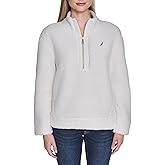 Nautica Womens Mockneck Fleece Sweater Pullover