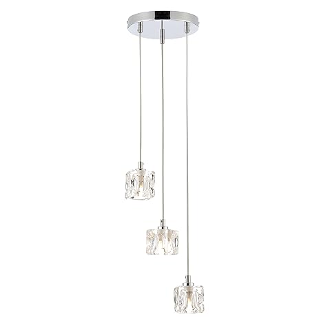 Modern 3 Light Ice Cube Spiral Cluster Ceiling Pendant Light Led