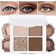 Eyeshadow Quads, Blendable Matte, Metallic and Shimmer Finishes, Velvety Pigmented Creamy Formula, Four Way Quad Eye Shadow Palette, Talc, Paraben & Cruelty Free