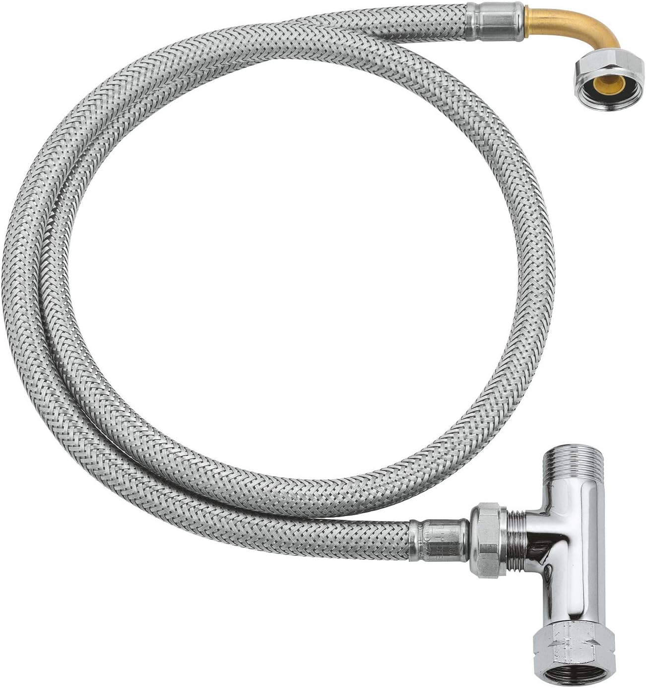 GROHE Accessory Set Shower Hose and T Piece 14074000, Multicoloured - Image 3