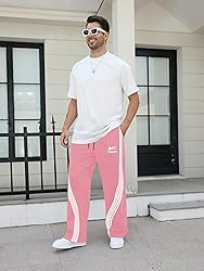 GORGLITTER Men's Baggy Wide Leg Sweatpants Y2K