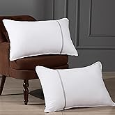 MUFEW Bed Pillows Queen Size Set of 2, Firm Hotel Pillows for Sleeping, Cooling Pillows for Side & Back Sleepers, Down Alternative Filling, 20 x 28 Inches