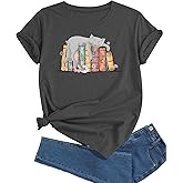 J&DHUASHA Women's Shirt Funny Graphic Tshirt Casual Short Sleeve Tee Tops