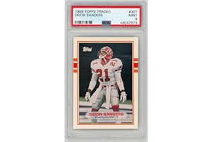 POWERS SPORTS MEMORABILIA Deion Sanders 1989 Topps Traded Football Rookie Card RC #30T Graded PSA 9 MINT