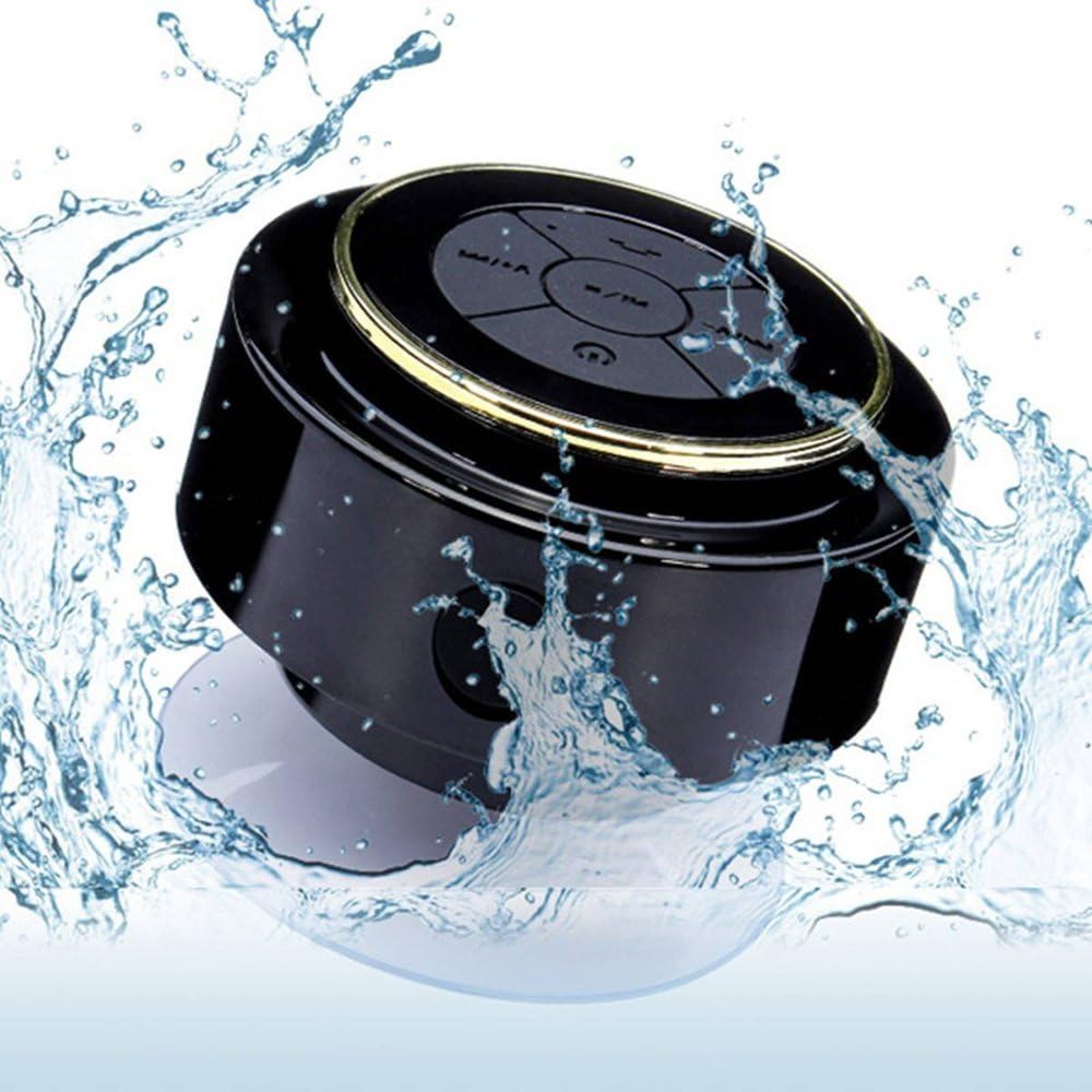 LAF012-Yellow Wireless Waterproof Bluetooth Speaker Swimming Pool Beach Boat Bathroom Shower Music Speaker Support Hands Free Phone Call Volume Control for Smartphones