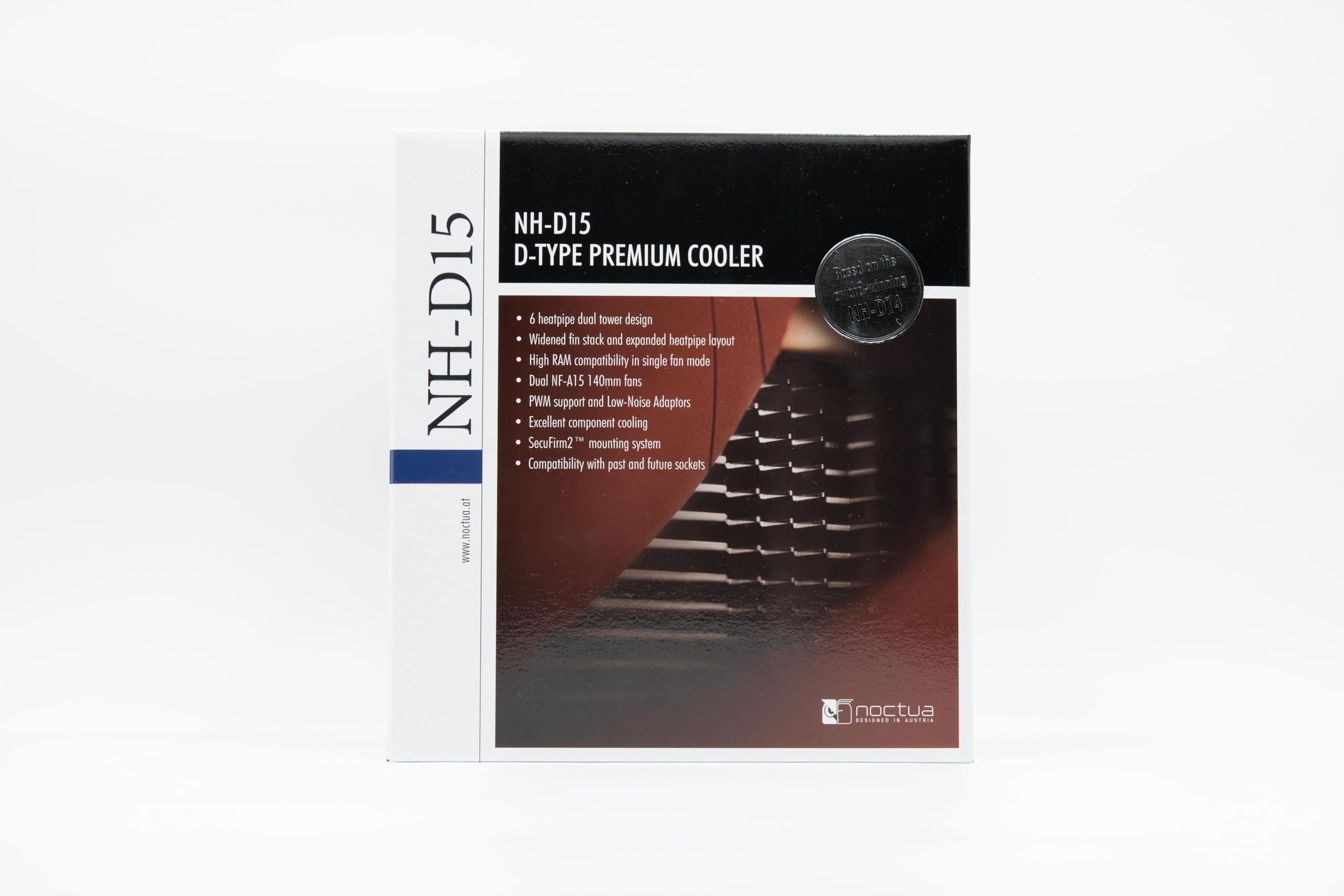 Noctua NH-D15, Premium CPU Cooler with 2X NF-A15 PWM 140mm Fans (Brown)