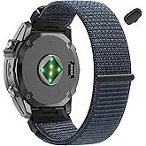 MDBBLBM 20mm Nylon Watch Bands for Garmin Fenix 8 AMOLED-43mm/7S Pro/7S/6S Pro/ 6S,QuickFit Sports Strap for Fenix 5S plus/5S/Descent Mk2s/Descent Mk3i 43mm/Approach S70/epix Pro 42mm
