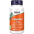 NOW Supplements, L-OptiZinc 30 mg with Copper, Highly Bioavailable Form, Immune Support*, 100 Veg Capsules