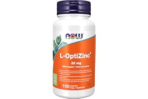 NOW Supplements, L-OptiZinc 30 mg with Copper, Highly Bioavailable Form, Immune Support*, 100 Veg Capsules