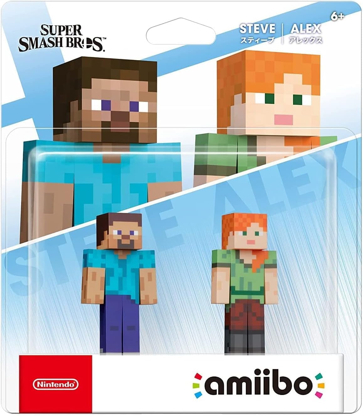 Nintendo Amiibo - Steve + Alex 2-Pack - Minecraft Super Smash Bros. Series Switch