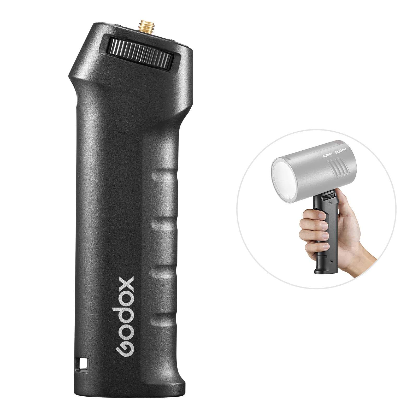 Godox FG-100 Flash Grip Camera Speedlite Handle with 1/4inch Screw Compatible with Godox AD100pro AD200pro AD300pro and Other Flash LED Light with 1/4inch Threaded Hole