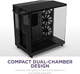 NZXT H6 Flow Compact Mid-Tower PC Case Panoramic Glass Black CC-H61FB-01 view 3