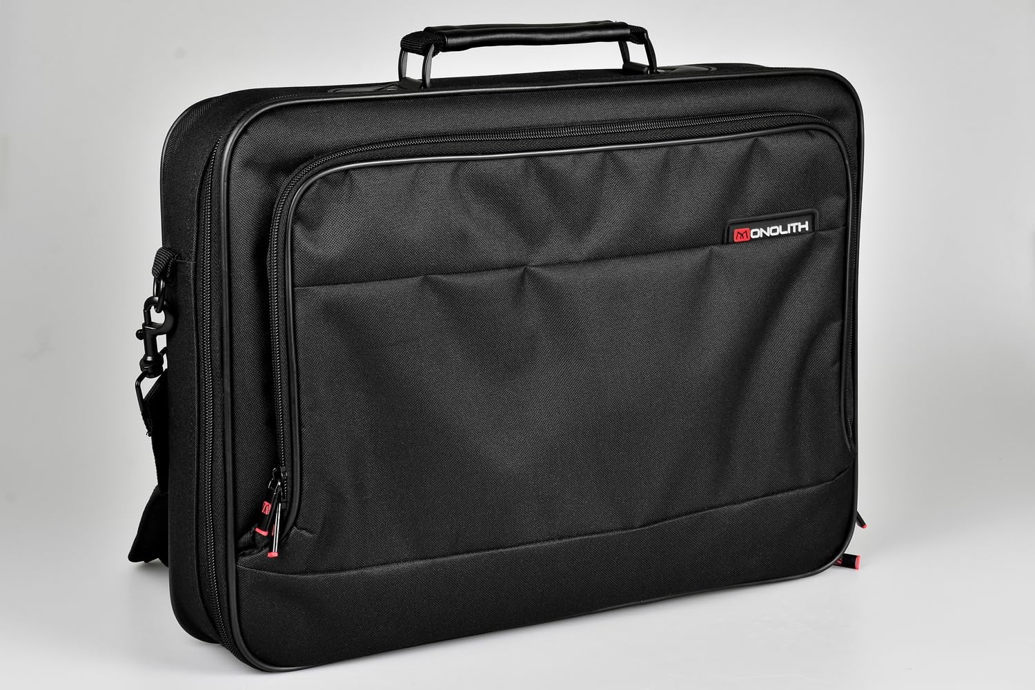 Monolith New Nylon Computer Case with Organiser and Document Pocket PU Trim for 17.4 inch Black Ref 2342
