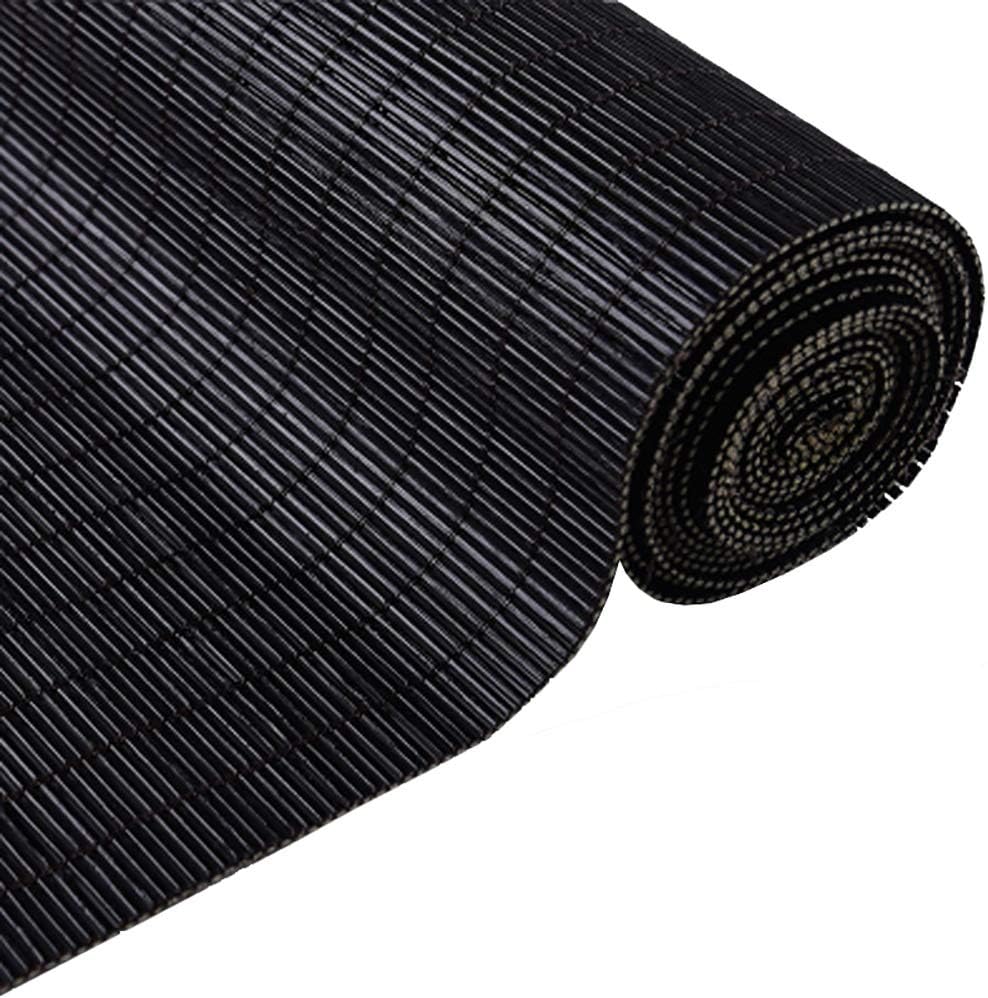Black Bamboo Pleated Shades Hook Type, Japanese-style Roll Up Blinds for Window Door, Waterproof Mildew, 60-120cm Wide (Size : 120x220cm)