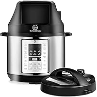 6.5Qt Pressure Cooker and Air Fryer Combos, 21-in-1 Programmable Pressure Pot with Detachable Pressure & Crisp Lid, LED…