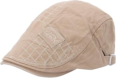 khaki newsboy hat