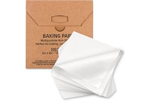 500 Pcs Parchment Paper Baking Sheets, 6"x6" Precut Non-Stick Baking Parchment Paper Sheets Bun Sheet Pan Liners.Baking Grill