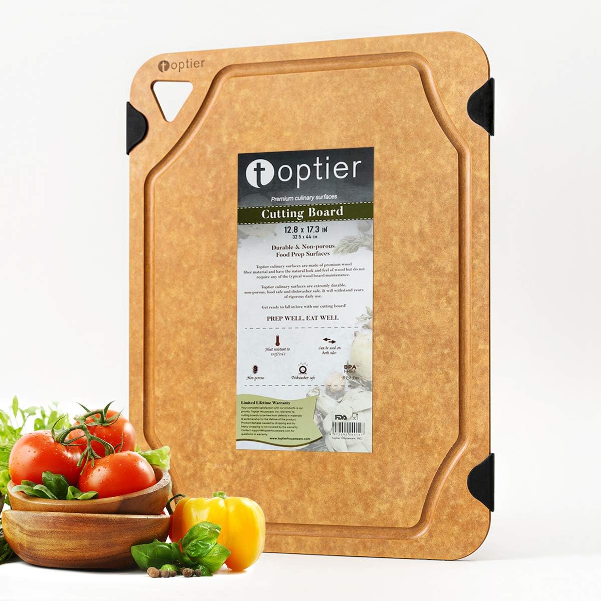 Wooden Chopping Board, Toptier Wood Chopping Boards, Extra Large Wood