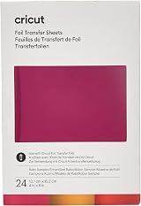 Cricut 2008717 Foil Transfer Sheets Sampler Ruby 24 ct 3 colors 4x6