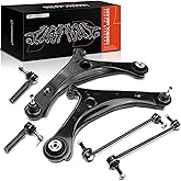 A-Premium Set of 6, Front Lower Control Arm Sway Bar Link Outer Tie Rod End, Compatible with Dodge Grand Caravan 2008-2019 & 