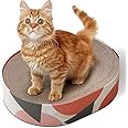 ComSaf Cat Scratcher Cardboard, Oval Corrugated Scratch Pad, Cat Scratching Lounge Bed, Durable Recycle Board for Furniture Protection, Cat Scratcher Bowl