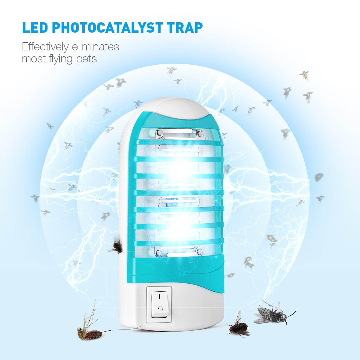Fruit Flies and Flying Gnats 4 Pack Electronic Mosquito Trap and Killer