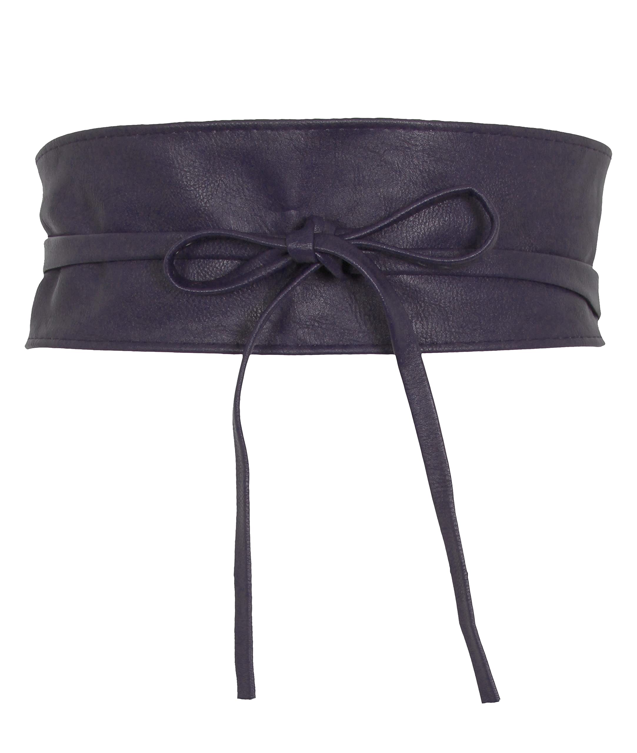 KRISP Women Faux Leather PU Obi Belt Cinch Wide Waist, Navy, One Size, 14987-NVY-OS