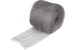 LLMENGEN Wire Mesh Hole Fill Fabric Stainless Steel Mesh 4" X 50 Feet Blocker for Hole DIY Hole Filler
